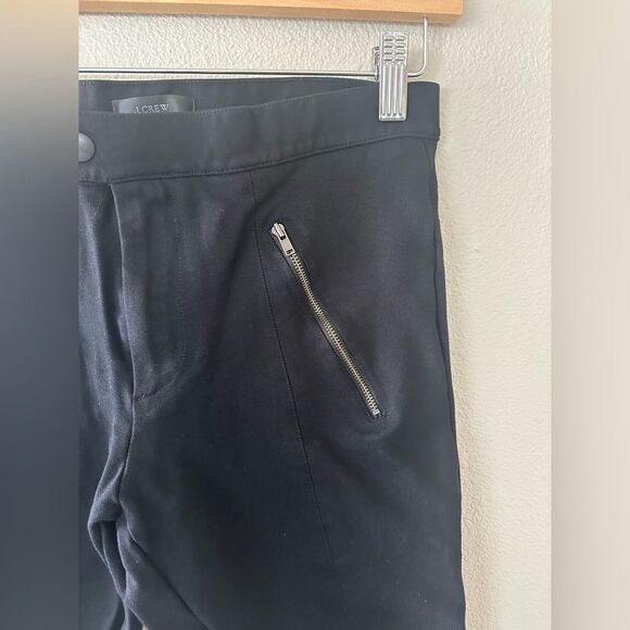 J. Crew Womens Pixie Ankle Stretch Ponte Knit Dress Pants Black Pocket Size 8 R - Picture 7 of 10